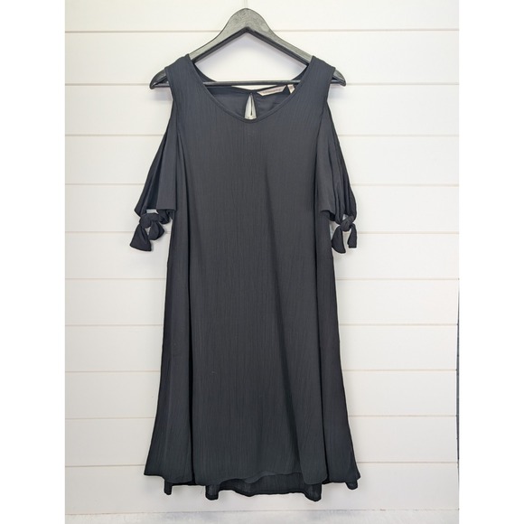 Soft Surroundings Destin Dress Size Small Gauzy Cold Shoulder Vacation Cruise - Picture 1 of 9